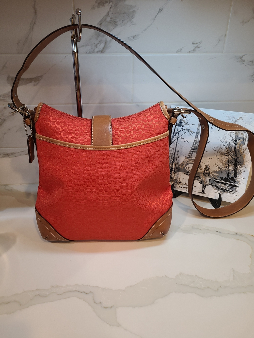 Coach Vintage Soho Red Brown Mini Cs 2003 Y2K Vintage F3K-6376 EUC - Picture 3 of 15